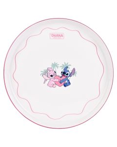 Diner bord Love Angel & Stitch Ø 26.5 cm