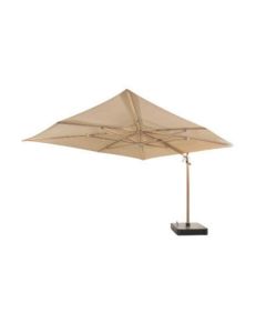 4SO Finca parasol zand met houtlook frame 400 x 300 cm