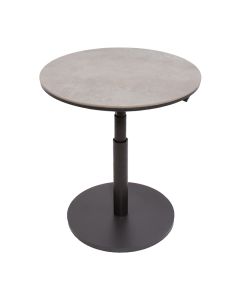 Padroni verstelbare bijzettafel midnight grey keramiek Ø 59 cm