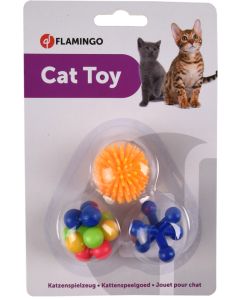 Flamingo Ps Rubber Kattenspeeltje 3ST