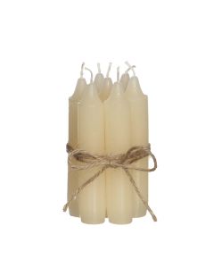 Diner kaarsen set 7 stuks H. 11 cm creme