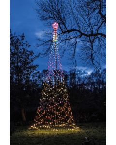 RGB 836 LED verlichte boom met ster Ø 160 x H 500 cm