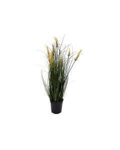 Kunstplant Pennisetum fonteingras geel in pot H 56