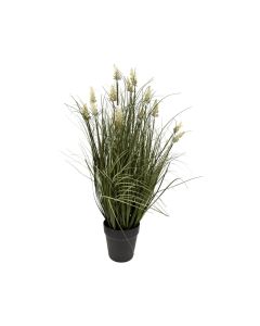 Kunstplant Pennisetum fonteingras wit in pot H 65