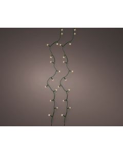 Batterij basisverlichting 48 LED Lampjes soft gold met twinkelend effect