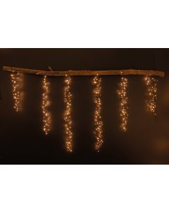 Cascade clusterverlichting zwart 432 LED Lampjes classic warm