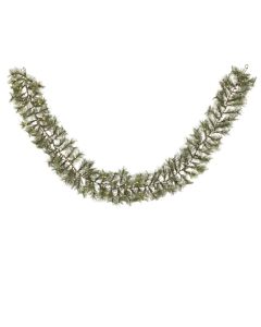 Cashmere guirlande groen L: 270 x Ø 25 cm met 80 LED indoor