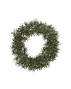 Cashmere krans groen Ø 63 cm met 80 LED indoor