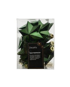 12 Onbreekbare kerststerren dennen groen