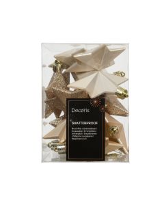 12 Onbreekbare kerststerren parel
