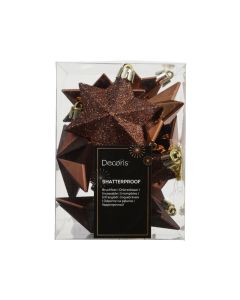 12 Onbreekbare kerststerren espresso