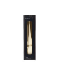 1 Glazen piek mat 26 cm wol wit