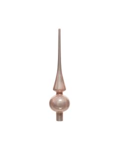 1 Glazen piek glans 26 cm poeder roze