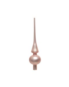 1 Glazen piek mat 26 cm poeder roze