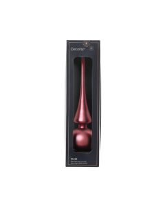 1 Glazen piek mat 26 cm donker roze