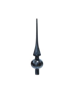 1 Glazen piek glans 26 cm nacht blauw