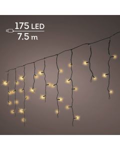 IJspegelverlichting 175 LED Lampjes classic warm met zwart snoer