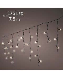 IJspegelverlichting 175 LED Lampjes warm wit met zwart snoer