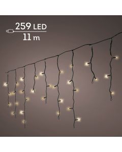 IJspegelverlichting 259 LED Lampjes soft gold met zwart snoer