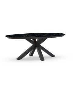 Tierra Outdoor Oblong dining tafel trespa marble charcoal 200 x 110 cm