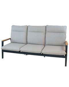 Merino lounge 3-zitsbank midnight grey sunny crème