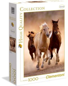 Clementoni puzzel - rennende paarden
